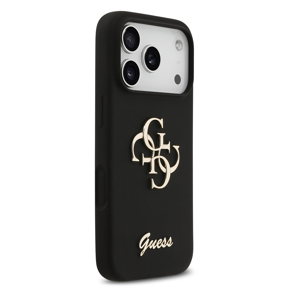 Guess iPhone 17 Pro Orjinal Lisanslı Grained Yazı Logolu Telefon Kılıfı