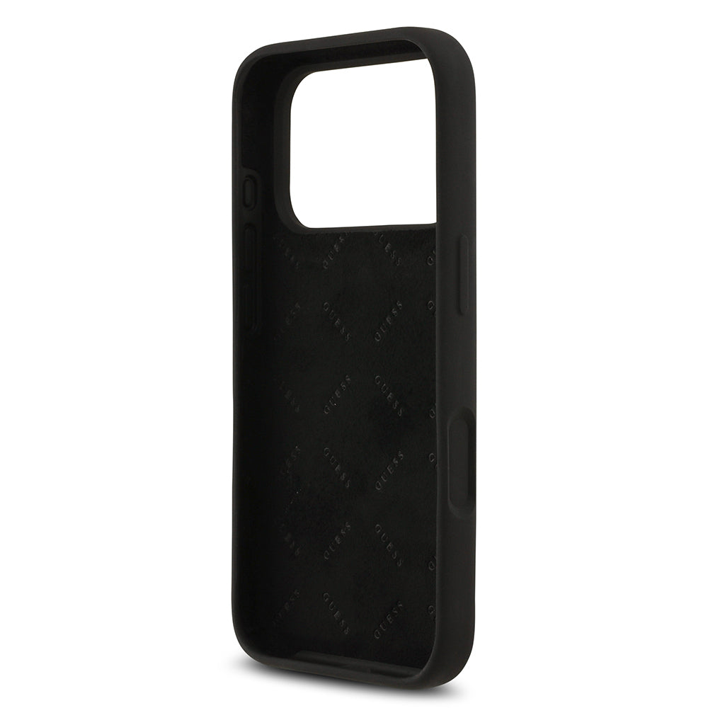 Guess iPhone 17 Pro Orjinal Lisanslı Grained Yazı Logolu Telefon Kılıfı