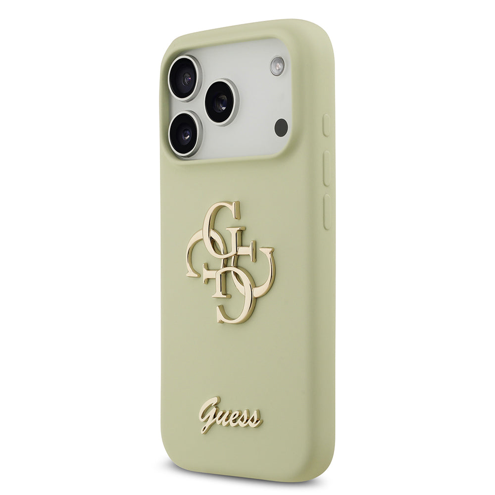 Guess iPhone 17 Pro Orjinal Lisanslı Grained Yazı Logolu Telefon Kılıfı