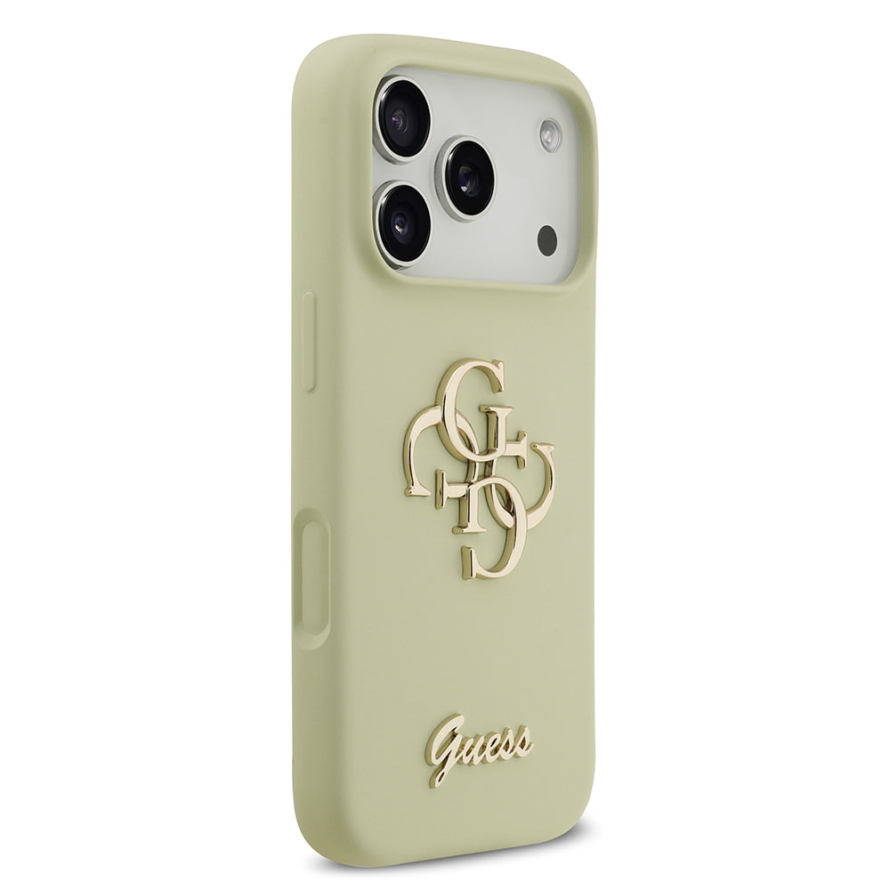 Guess iPhone 17 Pro Orjinal Lisanslı Grained Yazı Logolu Telefon Kılıfı