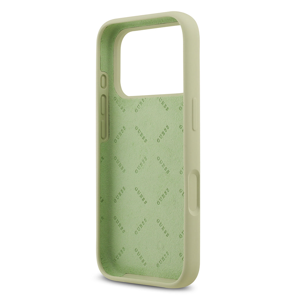 Guess iPhone 17 Pro Orjinal Lisanslı Grained Yazı Logolu Telefon Kılıfı