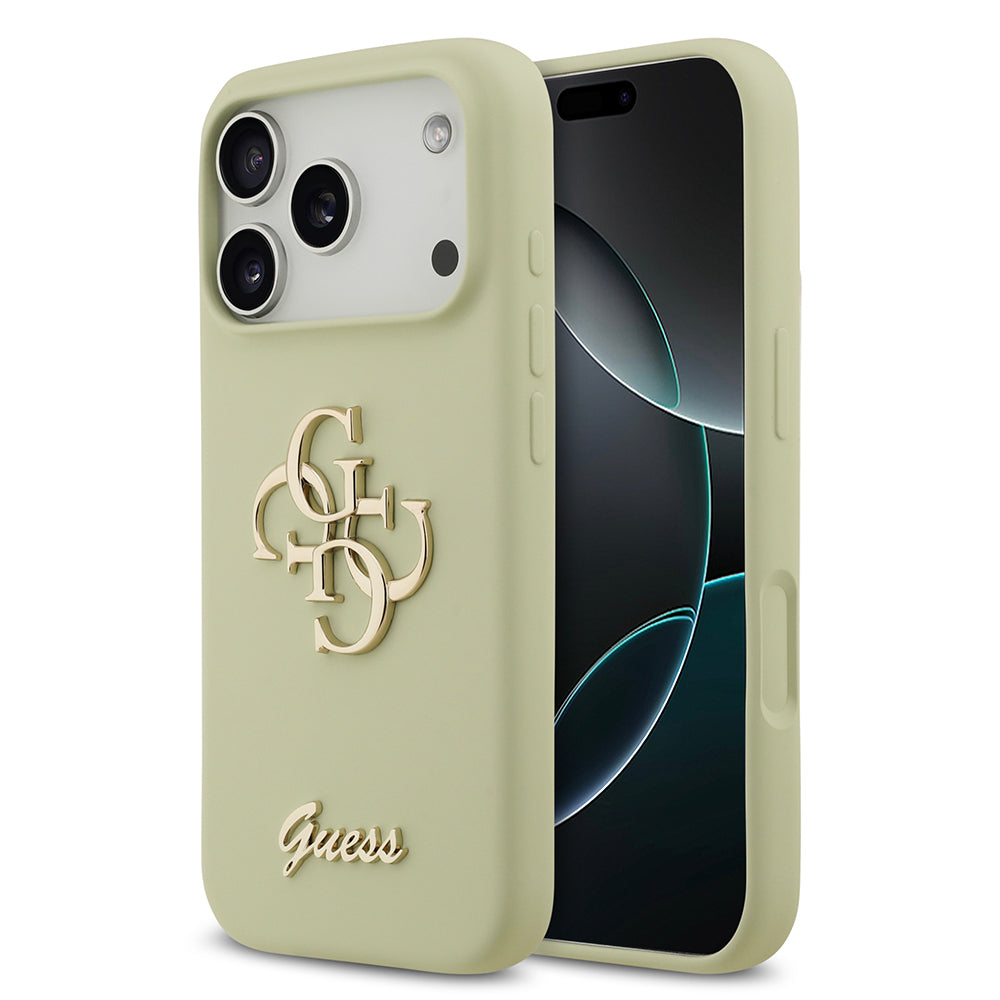 Guess iPhone 17 Pro Orjinal Lisanslı Grained Yazı Logolu Telefon Kılıfı