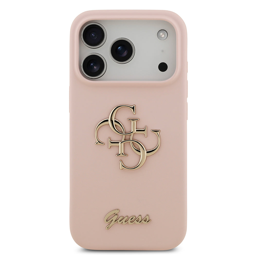 Guess iPhone 17 Pro Orjinal Lisanslı Grained Yazı Logolu Telefon Kılıfı