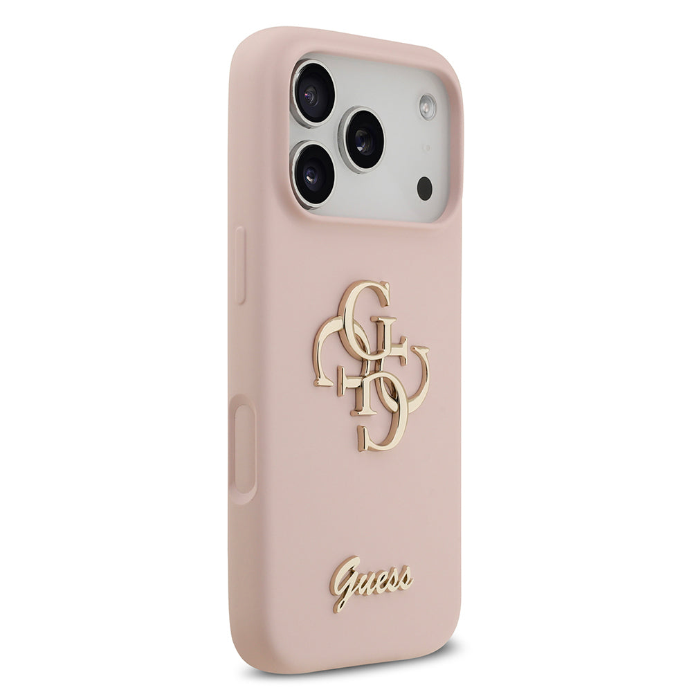 Guess iPhone 17 Pro Orjinal Lisanslı Grained Yazı Logolu Telefon Kılıfı
