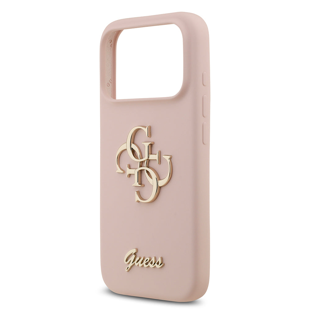 Guess iPhone 17 Pro Orjinal Lisanslı Grained Yazı Logolu Telefon Kılıfı