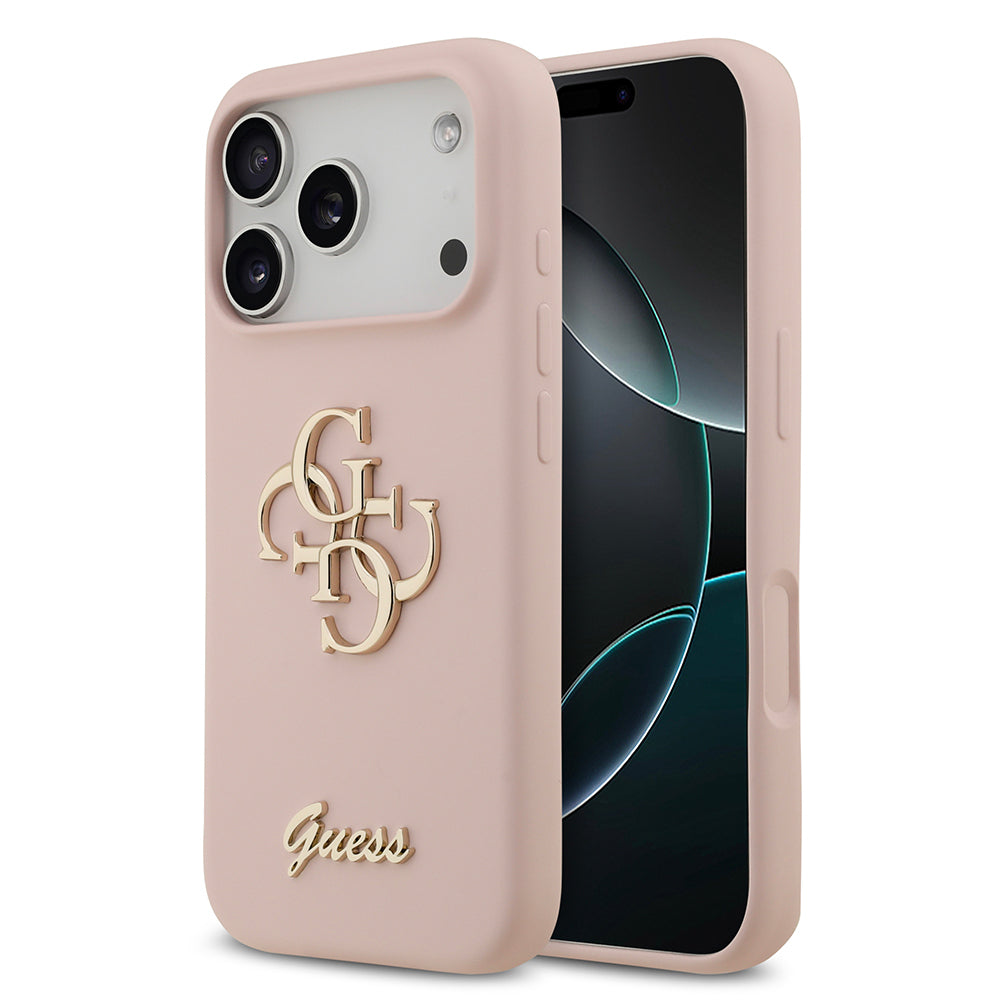 Guess iPhone 17 Pro Orjinal Lisanslı Grained Yazı Logolu Telefon Kılıfı