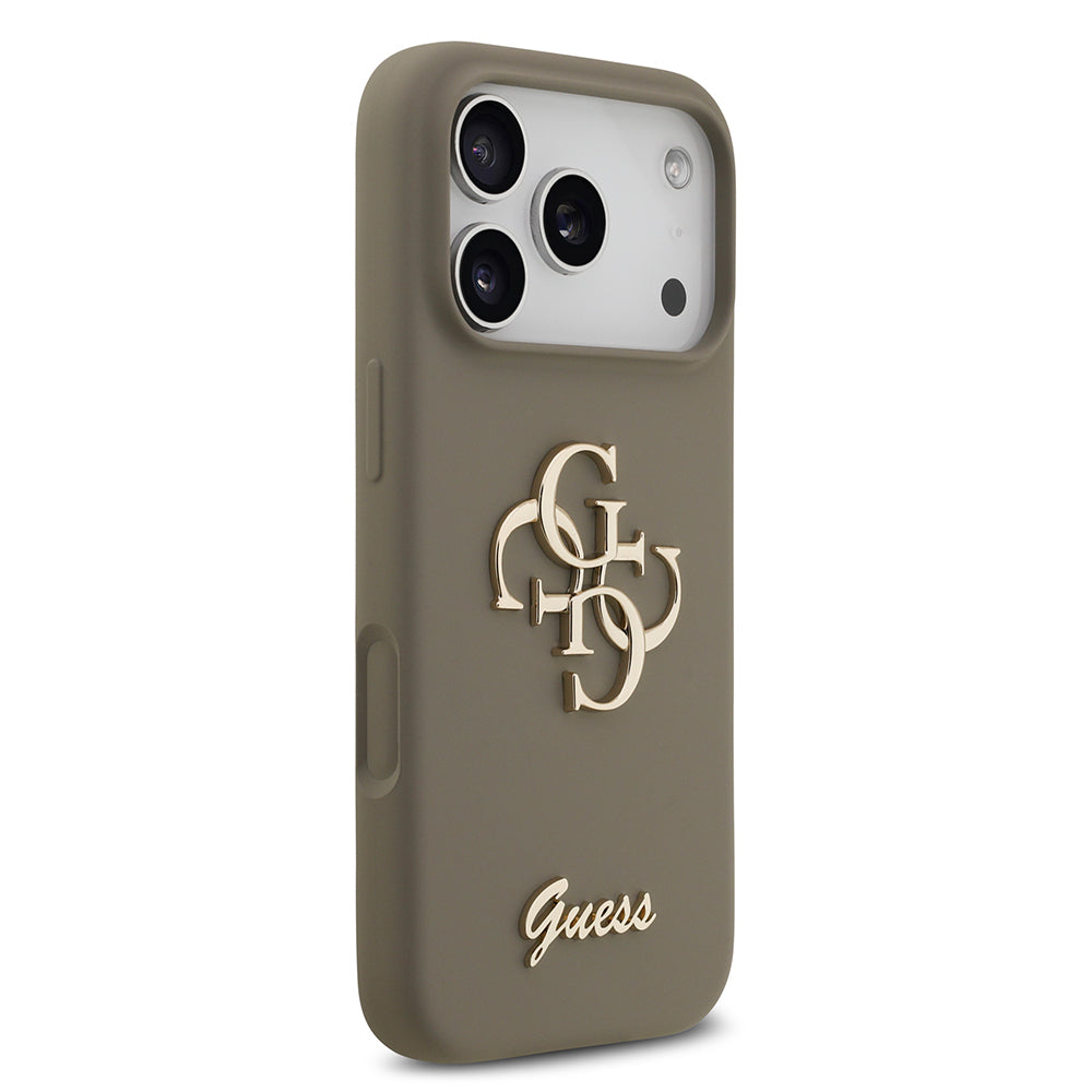 Guess iPhone 17 Pro Orjinal Lisanslı Grained Yazı Logolu Telefon Kılıfı