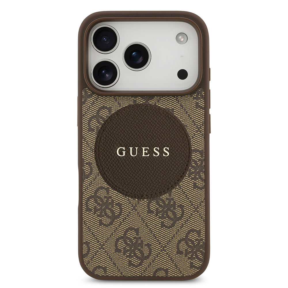 Guess iPhone 17 Pro Orjinal Lisanslı M-safe Şarj Özellikli Yazı Logolu Circle Classic Kılıf
