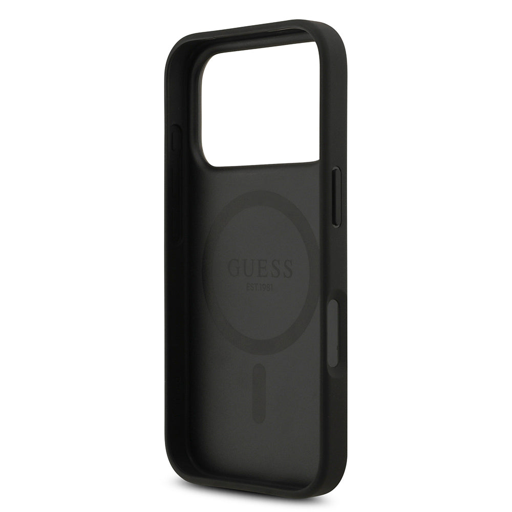 Guess iPhone 17 Pro Orjinal Lisanslı M-safe Şarj Özellikli Yazı Logolu Circle Classic Kılıf
