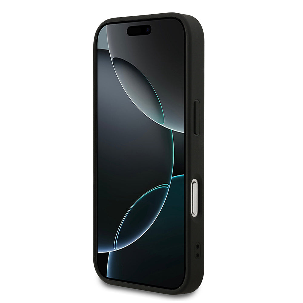 Guess iPhone 17 Pro Orjinal Lisanslı M-safe Şarj Özellikli Yazı Logolu PU Deri Kılıf