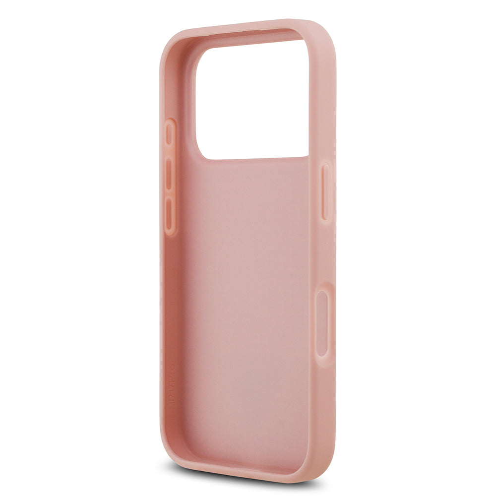 Guess iPhone 17 Pro Orjinal Lisanslı Taşlı Arka Yüzey Üçgen Logolu Telefon Kılıfı