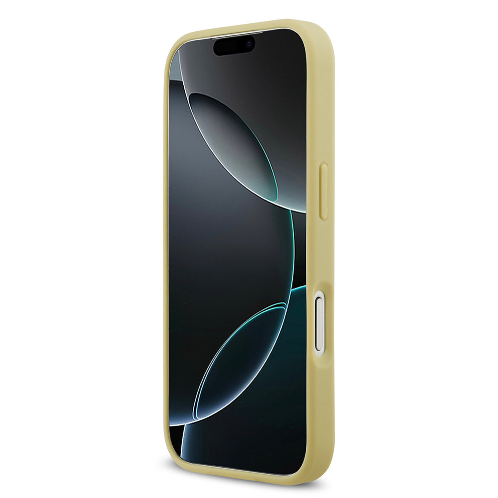 Guess iPhone 17 Pro Orjinal Lisanslı Taşlı Arka Yüzey Üçgen Logolu Telefon Kılıfı