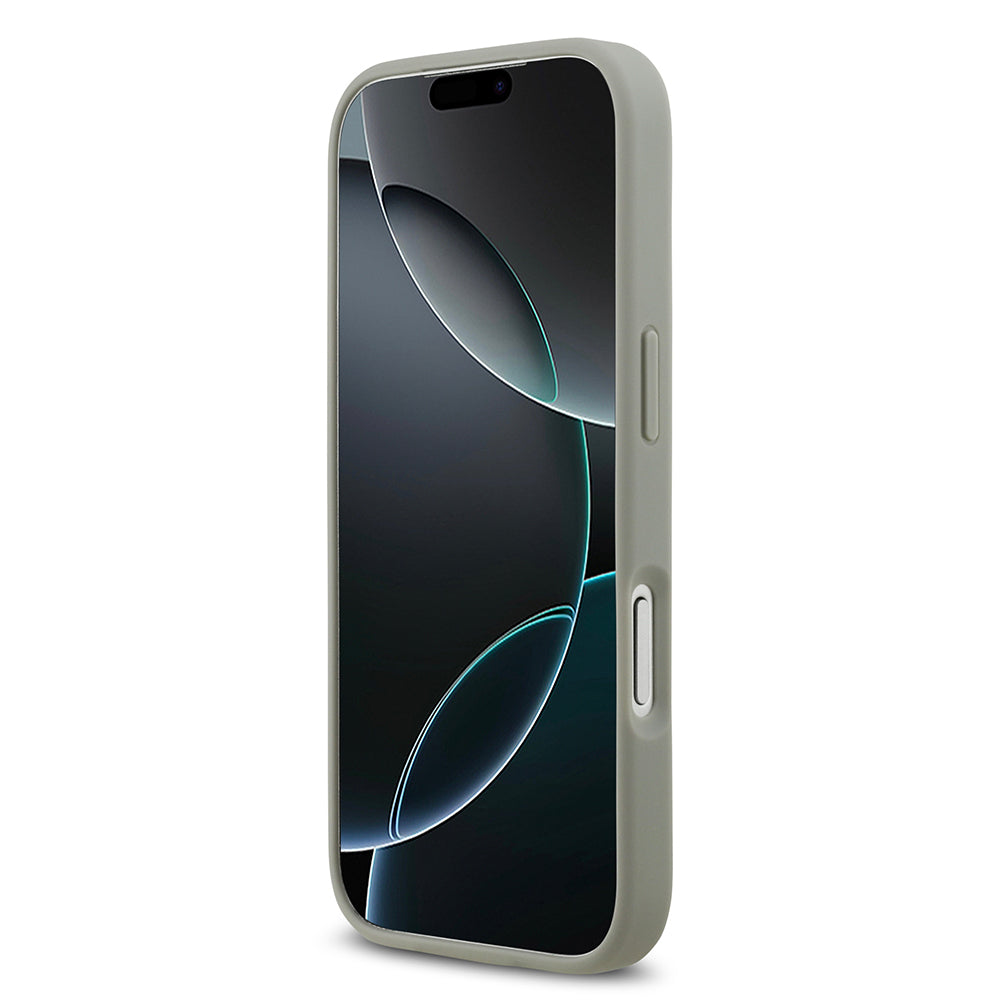 Guess iPhone 17 Pro Orjinal Lisanslı Taşlı Arka Yüzey Üçgen Logolu Telefon Kılıfı