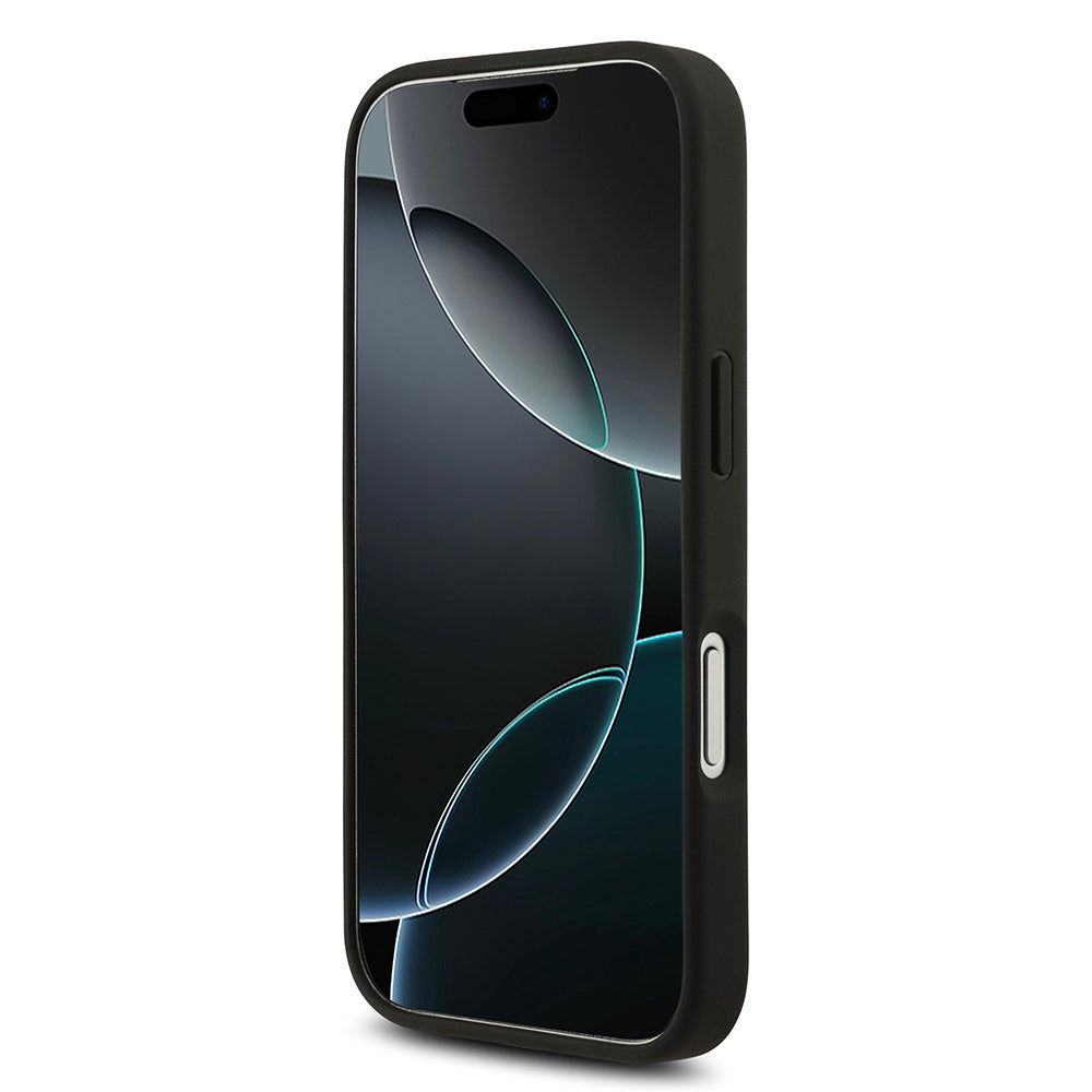 Lacoste iPhone 17 Pro Orjinal Lisanslı M-safe Şarj Özellikli PU Deri Tasarımlı Metal Logolu Kılıf