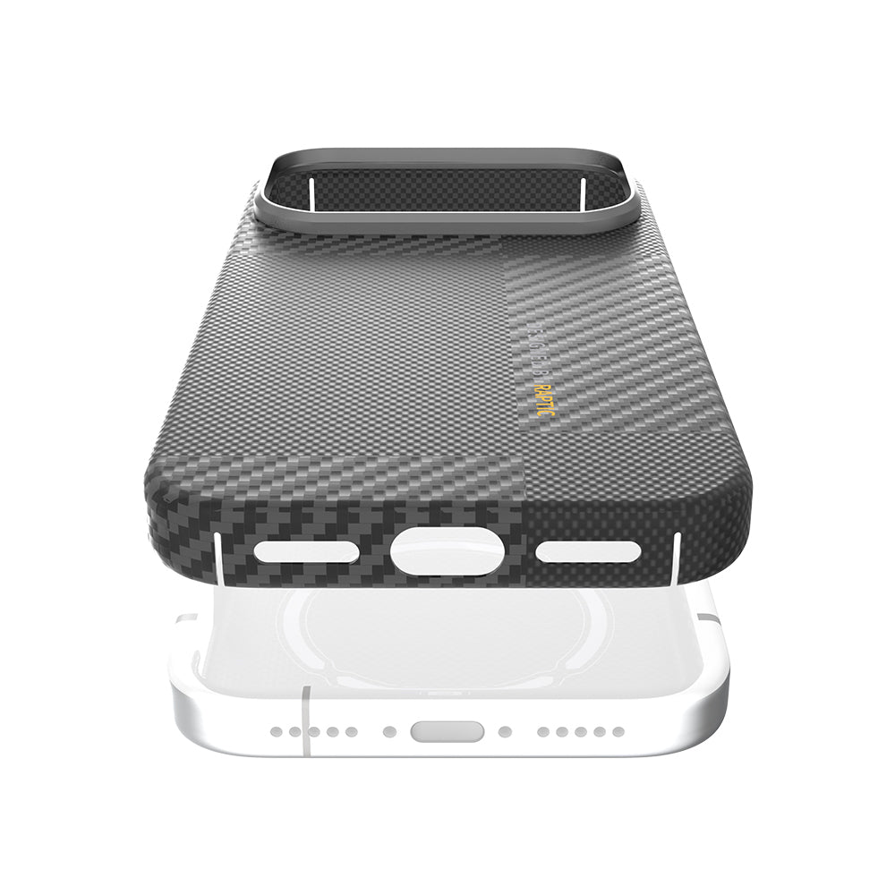 Raptic Aramid Fiber Geotik Serisi iPhone 17 Pro Magsafe 600D Metal Kamera Çerçeveli Kılıf