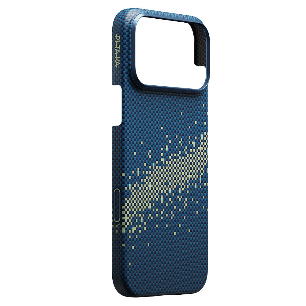 Pitaka Tactile Woven Starpeak Serisi iPhone 17 Pro M-safe Aramid Fiber Milky Way Galaxy Kılıf