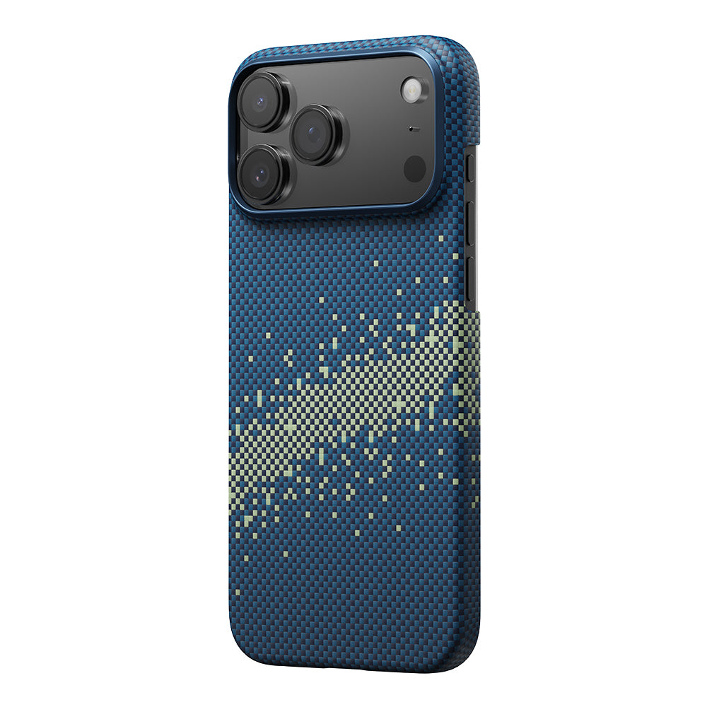 Pitaka Tactile Woven Starpeak Serisi iPhone 17 Pro M-safe Aramid Fiber Milky Way Galaxy Kılıf