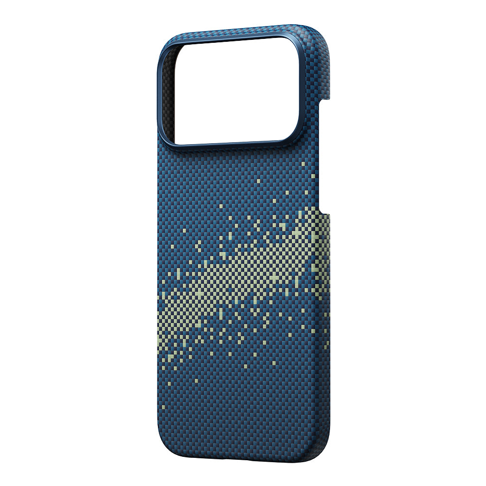 Pitaka Tactile Woven Starpeak Serisi iPhone 17 Pro M-safe Aramid Fiber Milky Way Galaxy Kılıf