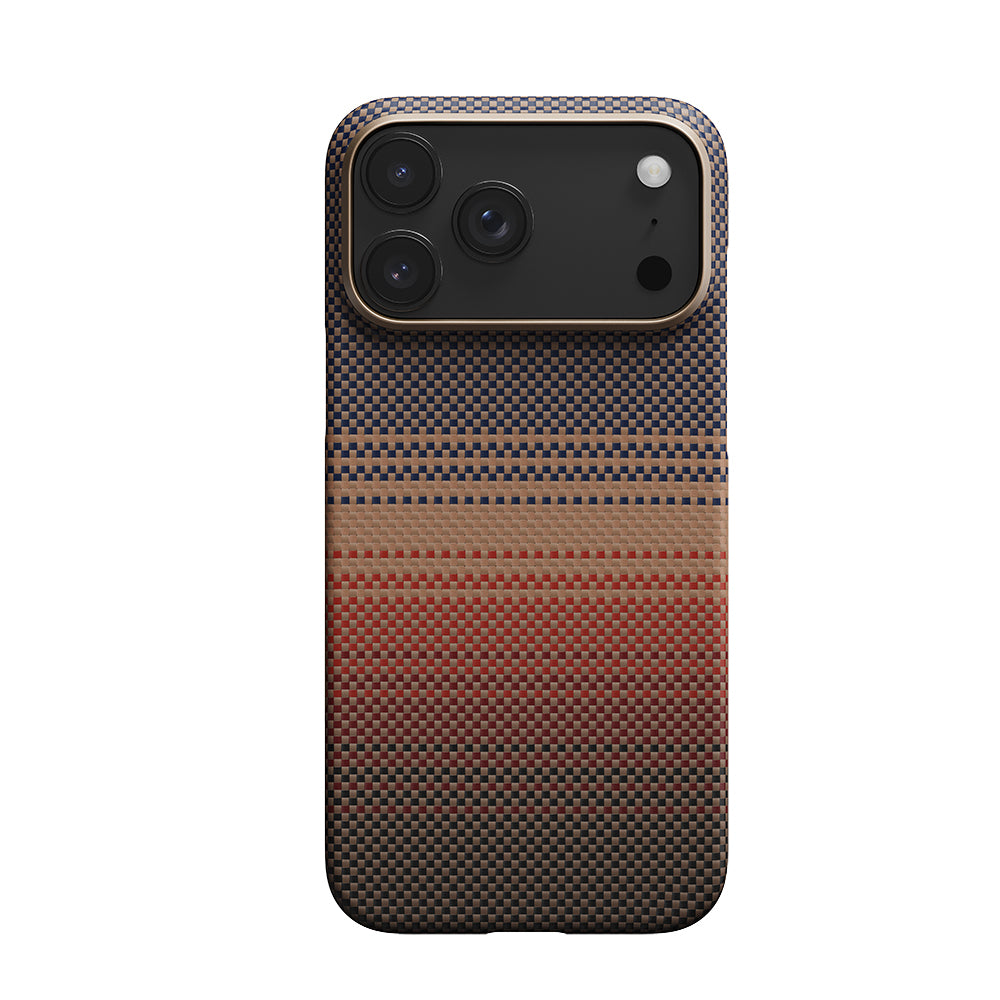 Pitaka Tactile Woven Sunset-Moonrise Serisi iPhone 17 Pro Kılıf Magsafe Aramid Fiber Sunset Kılıf