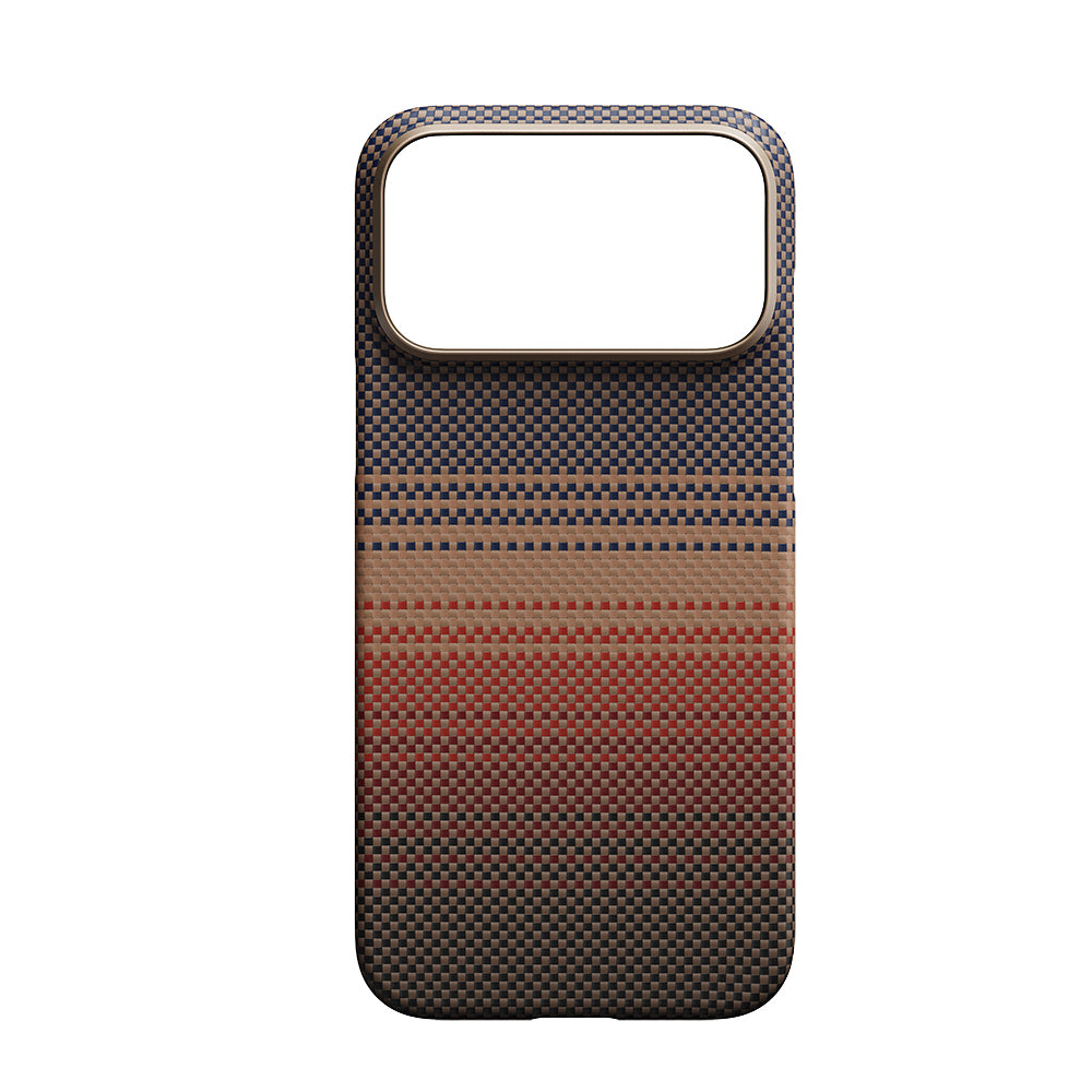 Pitaka Tactile Woven Sunset-Moonrise Serisi iPhone 17 Pro Kılıf Magsafe Aramid Fiber Sunset Kılıf