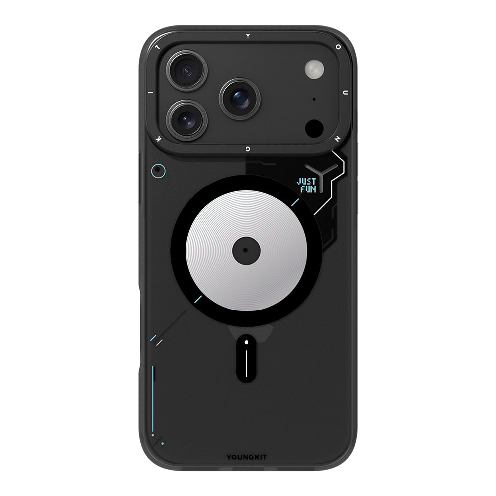 Youngkit Disc Battle iPhone 17 Pro M-safe Şarj Özellikli Disk Desenli Telefon Kılıfı