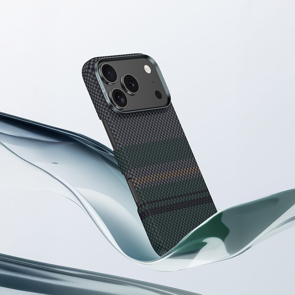 Benks Aurora ArmorPro iPhone 17 Pro Magsafe Karbon Fiber Tasarımlı Kevlar Kılıf