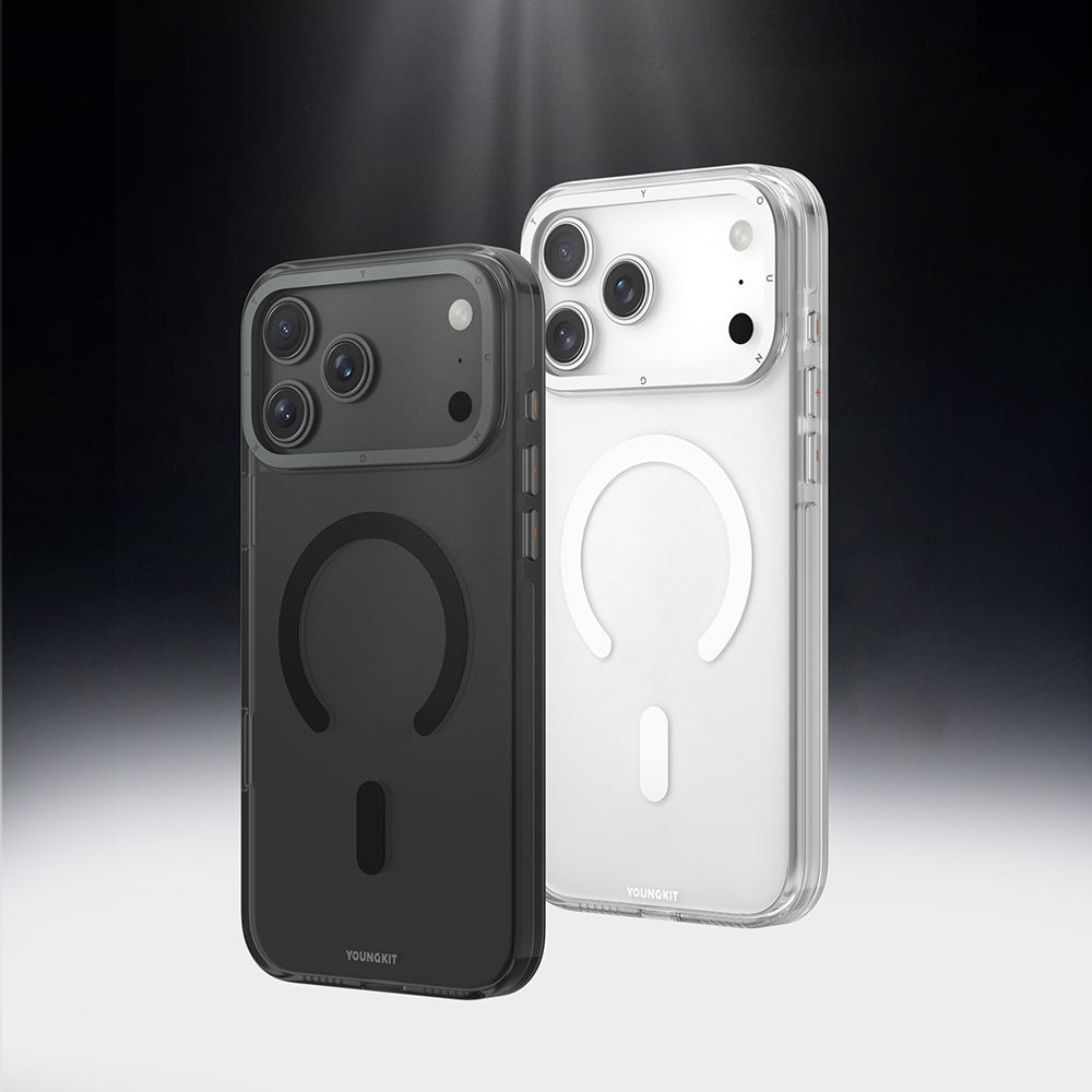 Youngkit Crystal Shield Serisi iPhone 17 Pro Kılıf M-safe Şarj Özellikli Şeffaf Kılıf