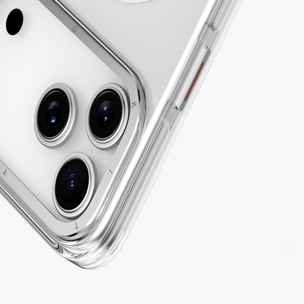 Youngkit Crystal Shield Serisi iPhone 17 Pro Kılıf M-safe Şarj Özellikli Şeffaf Kılıf