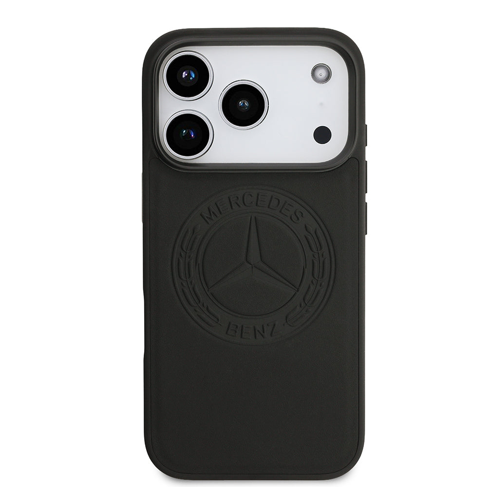 Mercedes Benz iPhone 17 Pro Orjinal Lisanslı M-safe Hakiki Deri Nostaljik Yıldız Dizayn Kılıf