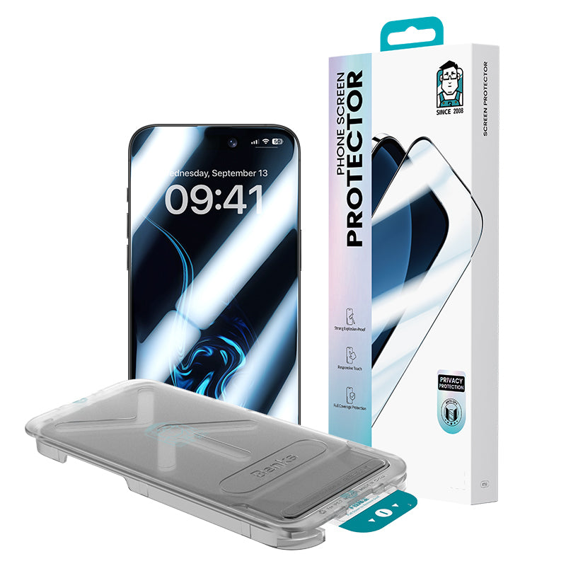 Benks Ultra Shield 0.3mm iPhone 17 Pro Max Privacy Ekran Koruyucu + Kolay Uygulama Aparatlı