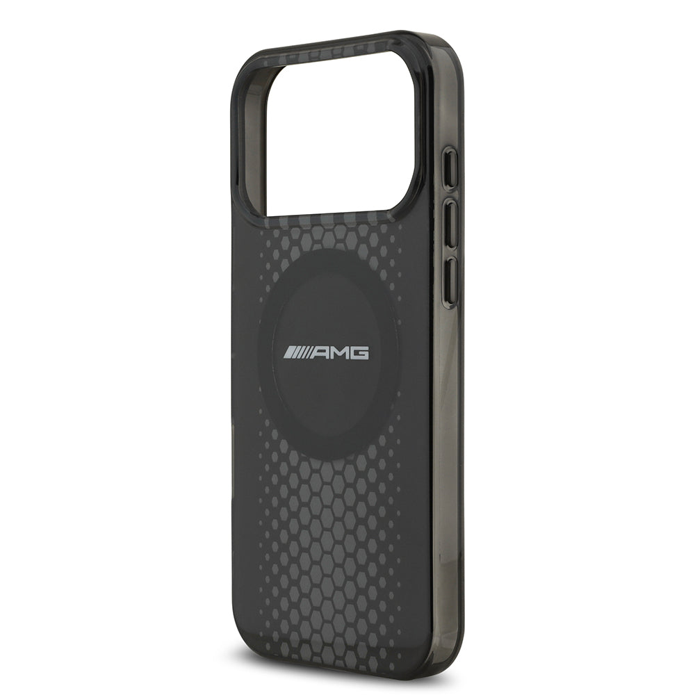 AMG iPhone 17 Pro Max Orjinal Lisanslı Çift Katmanlı Büyük Logolu Petek Desenli Kılıf