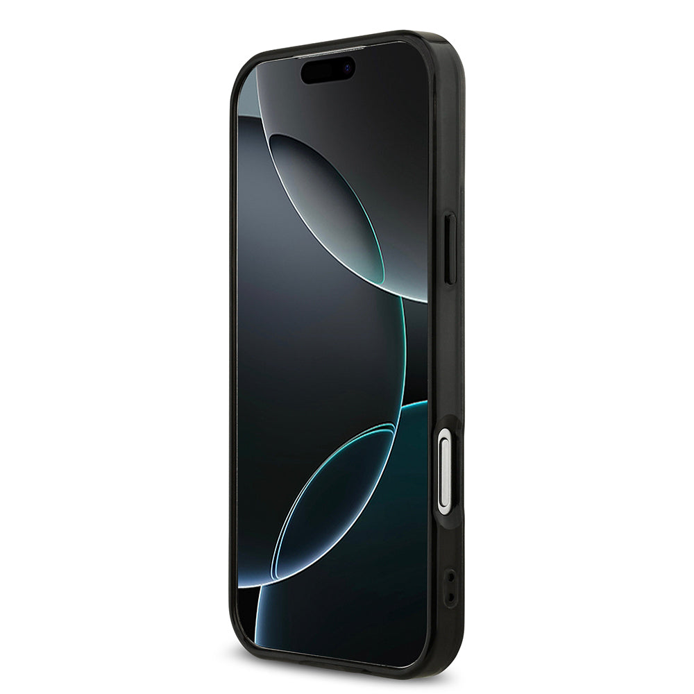 AMG iPhone 17 Pro Max Orjinal Lisanslı Magsafe Çift Katmanlı Kırmızı Çapraz Çizgili Kılıf