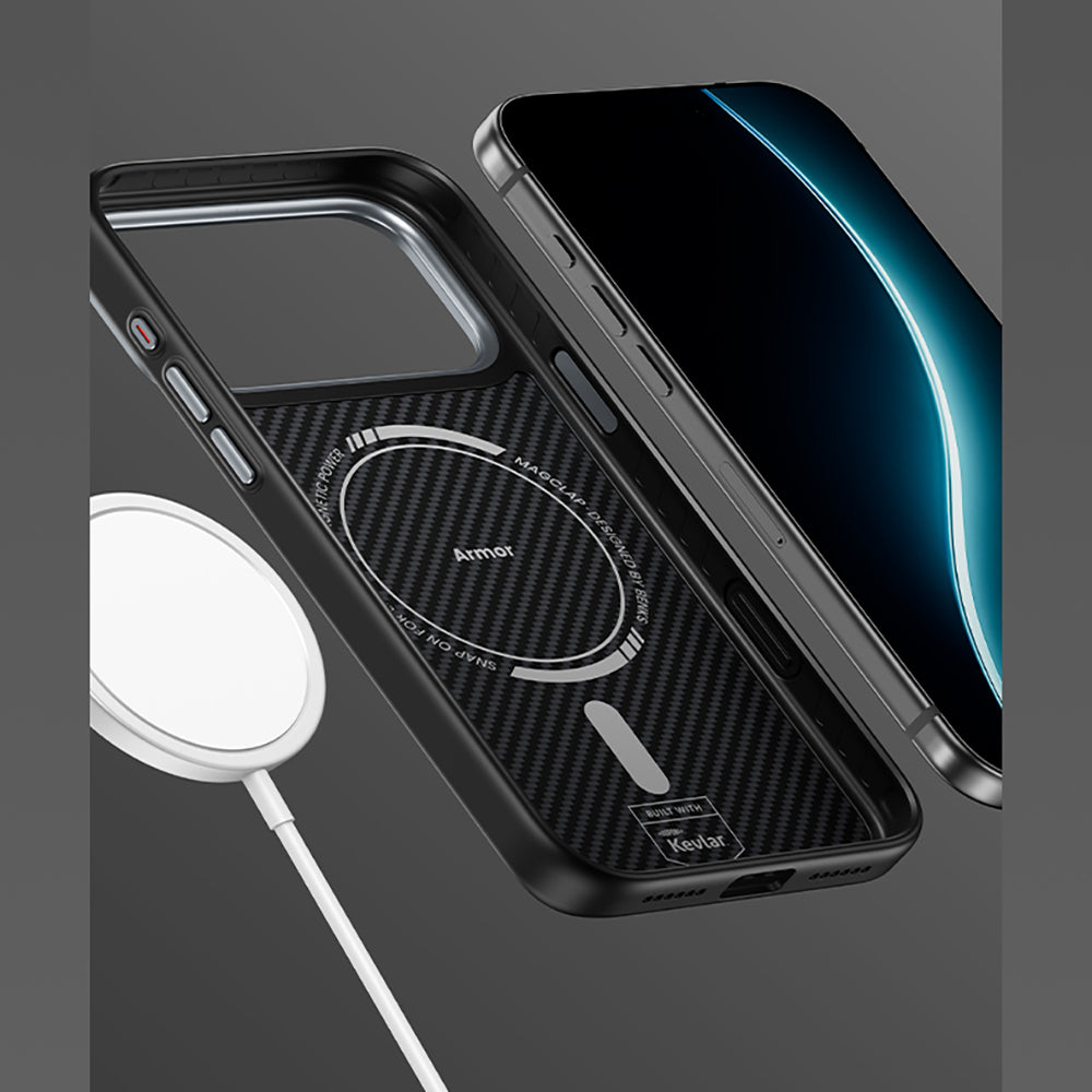 Benks Hybrid ArmorPro iPhone 17 Pro Max Karbon Fiber Magsafe 600D Kevlar Kılıf