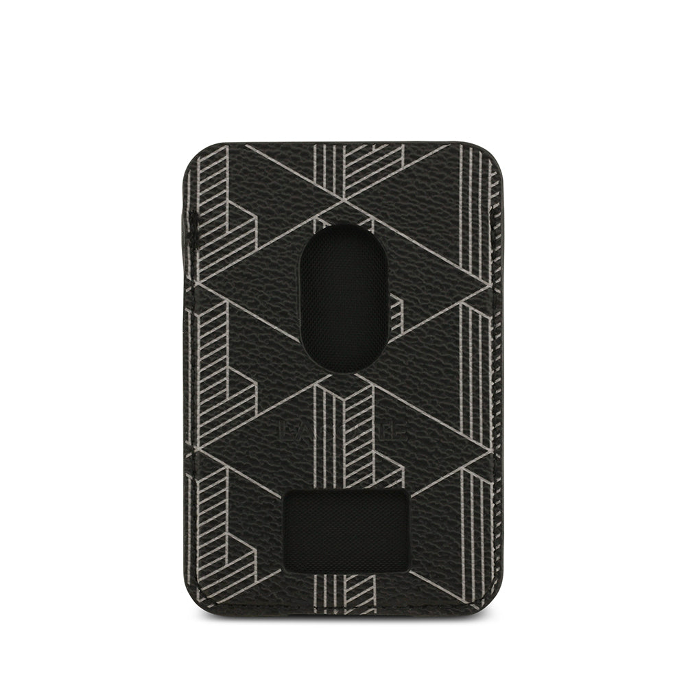 Lacoste iPhone 17 Pro Max Orjinal Lisanslı M-safe Şarj Özellikli PU Deri Tasarımlı Kartlıklı Karışık Monogram Desenli Kılıf