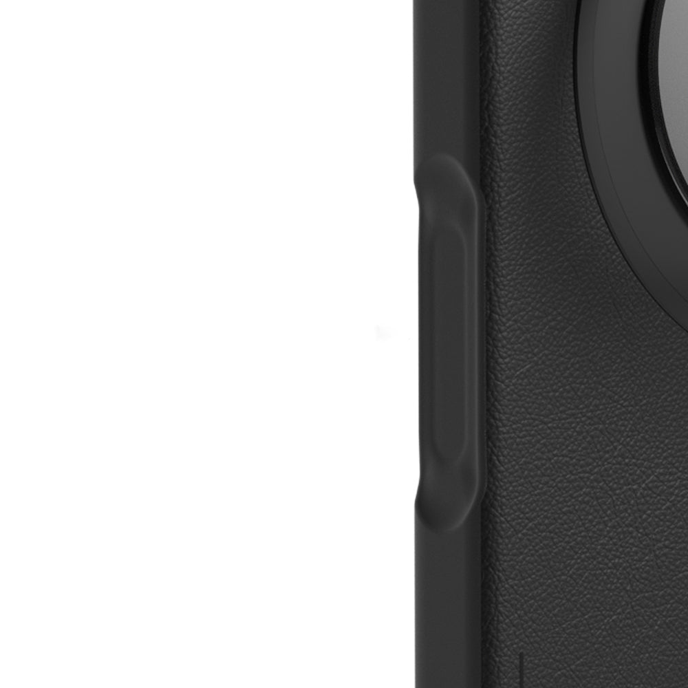 Youngkit Tech Leather Serisi iPhone 17 Pro Max M-safe Şarj Özellikli 360 Derece Standlı Basit Mat Deri Desenli Kılıf