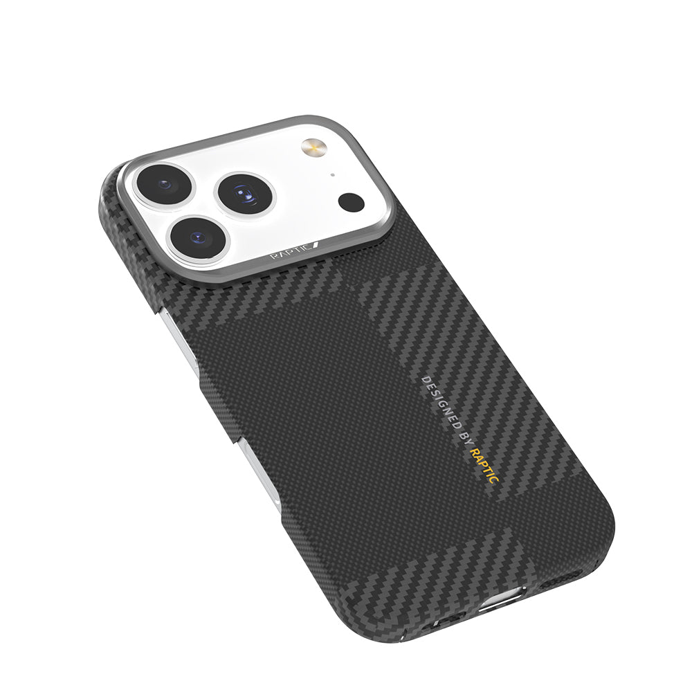 Raptic Aramid Fiber Geotik Serisi iPhone 17 Pro Max Magsafe 600D Metal Kamera Çerçeveli Kılıf