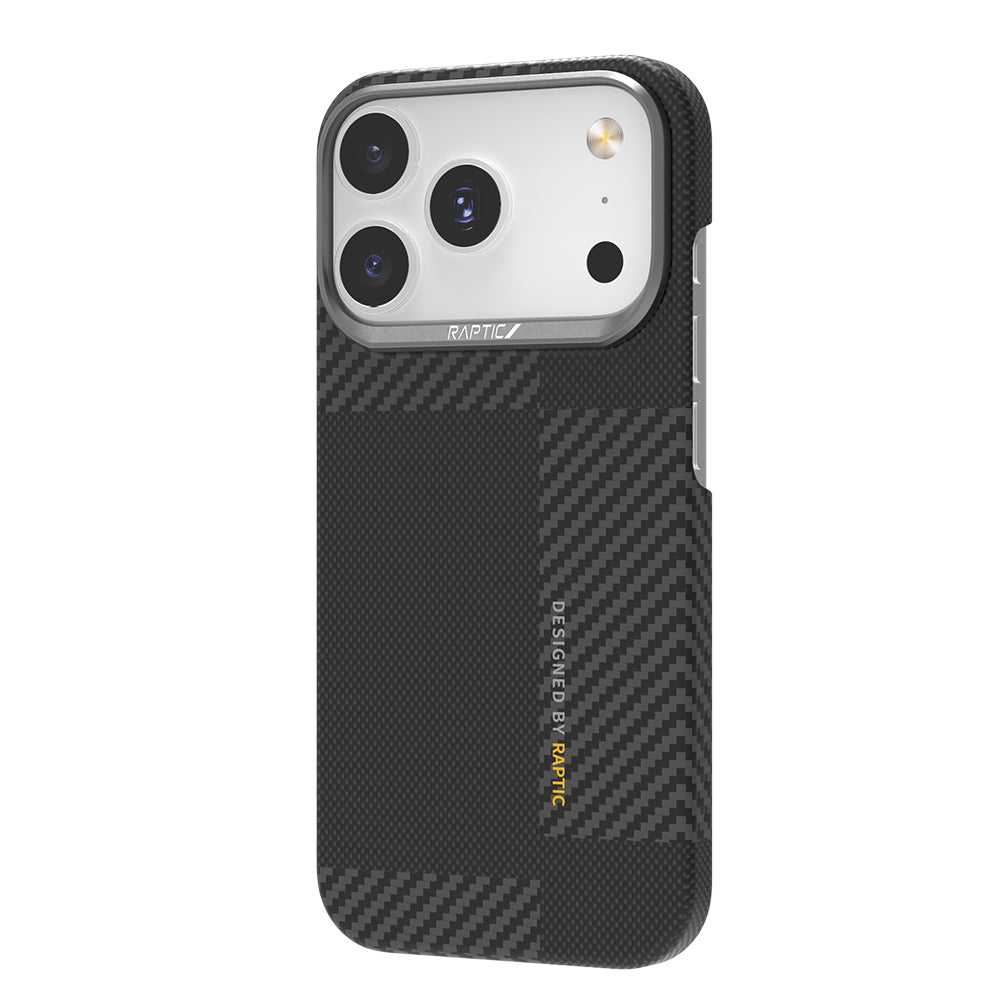 Raptic Aramid Fiber Geotik Serisi iPhone 17 Pro Max Magsafe 600D Metal Kamera Çerçeveli Kılıf