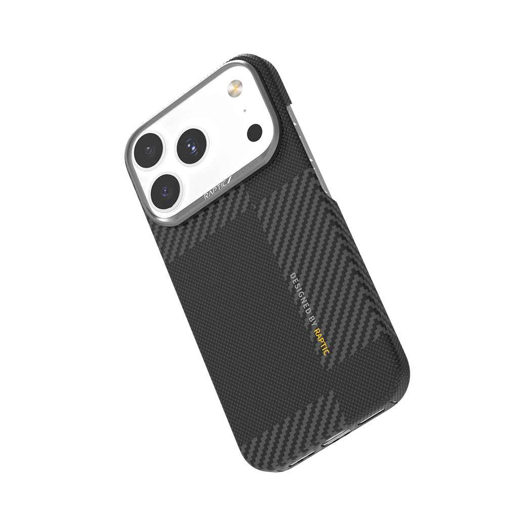 Raptic Aramid Fiber Geotik Serisi iPhone 17 Pro Max Magsafe 600D Metal Kamera Çerçeveli Kılıf
