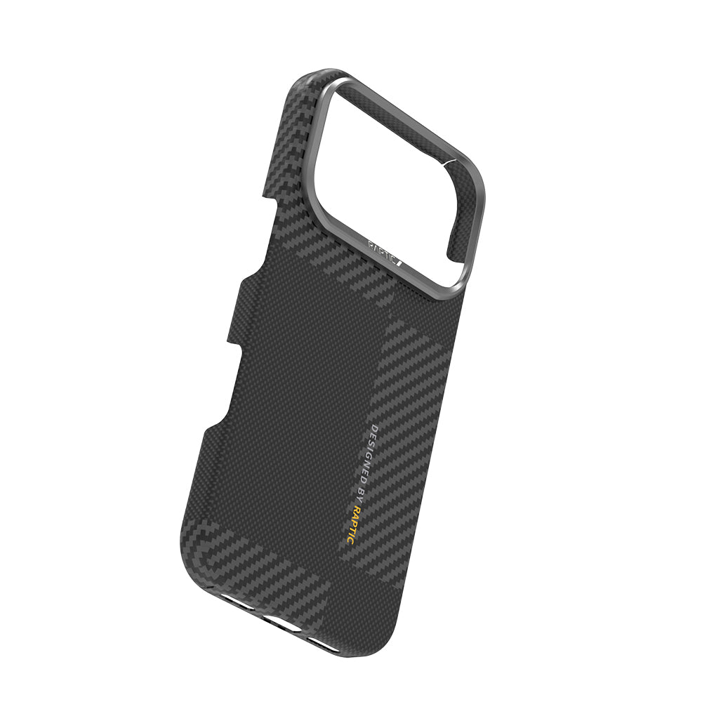 Raptic Aramid Fiber Geotik Serisi iPhone 17 Pro Max Magsafe 600D Metal Kamera Çerçeveli Kılıf