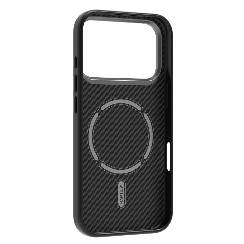 Raptic Aramid Fiber Serisi iPhone 17 Pro Max Magsafe 600D Metal Kamera Çerçeveli Kılıf