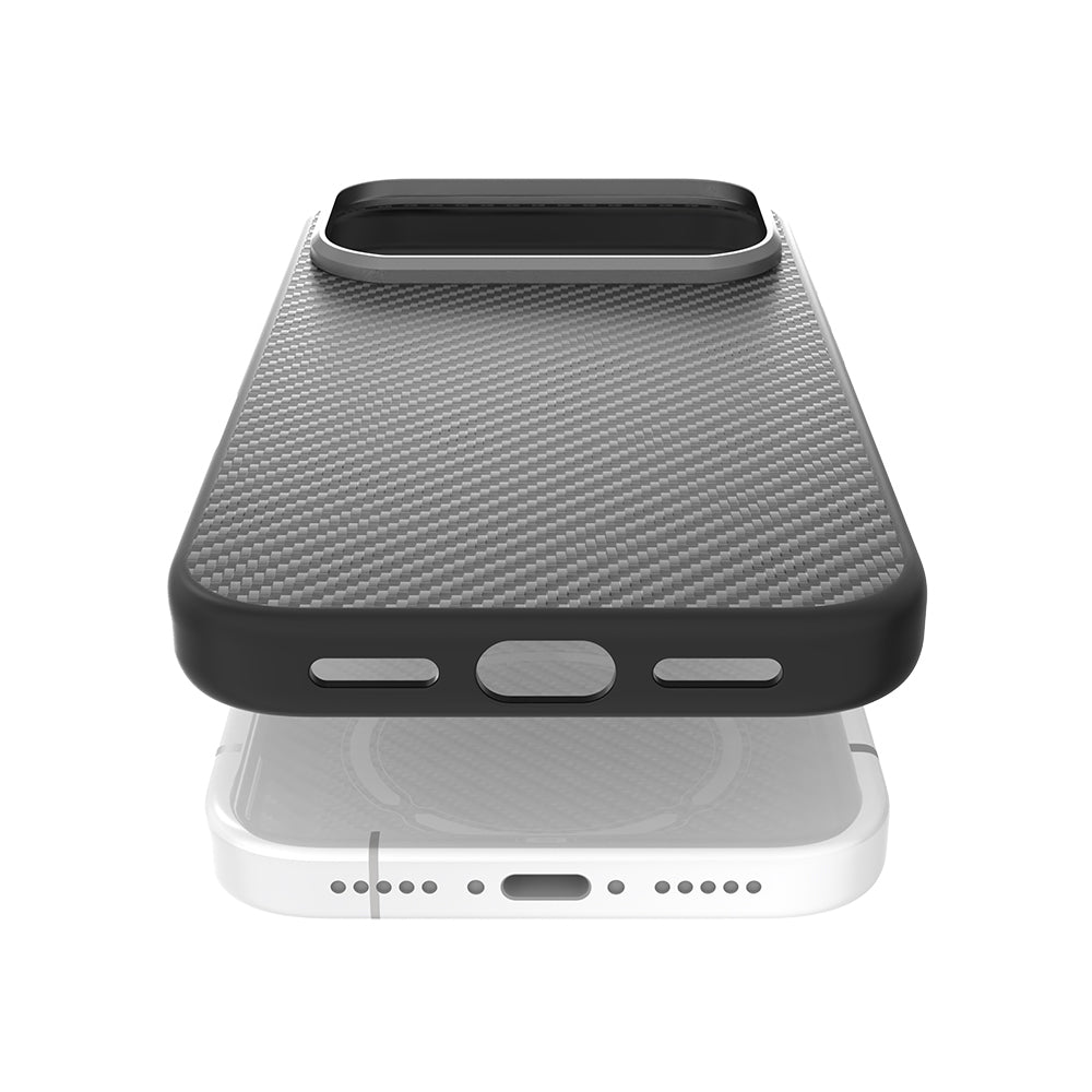 Raptic Aramid Fiber Serisi iPhone 17 Pro Max Magsafe 600D Metal Kamera Çerçeveli Kılıf