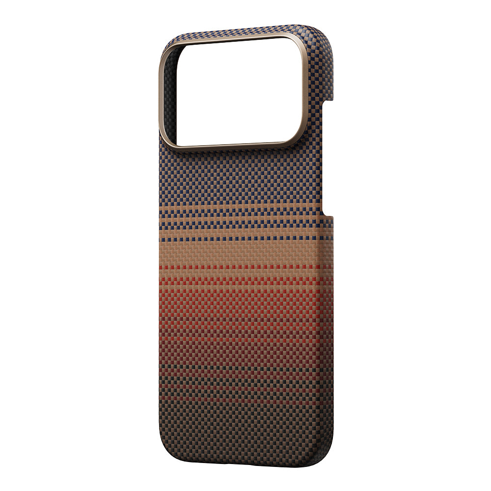 Pitaka Tactile Woven Sunset-Moonrise Serisi iPhone 17 Pro Max Kılıf Magsafe Aramid Fiber Sunset Kılıf