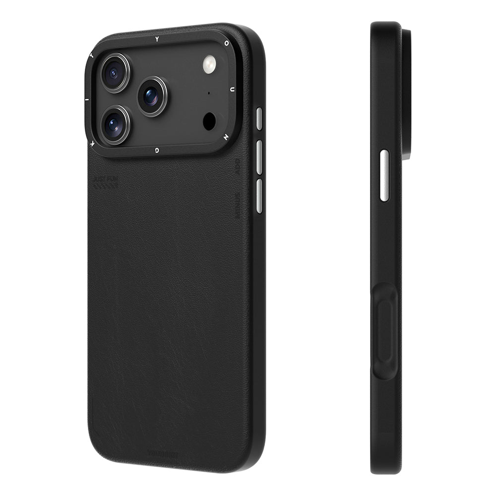 Youngkit Tech Fashion Serisi iPhone 17 Pro Max M-safe Şarj Özellikli Basit Mat Deri Desenli Kılıf