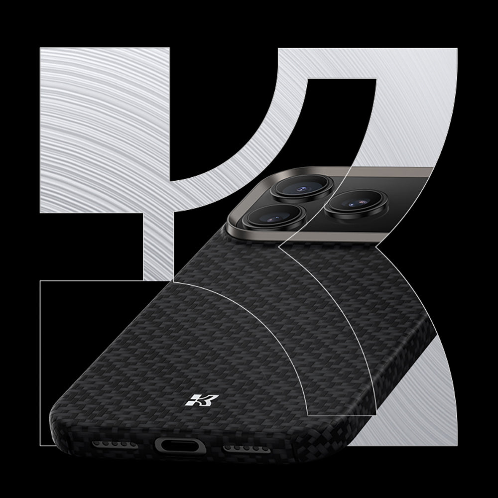 Benks ArmorAir ArmorGrid Serisi iPhone 17 Pro Max M-Safe Şarj Özellikli Kevlar Kılıf