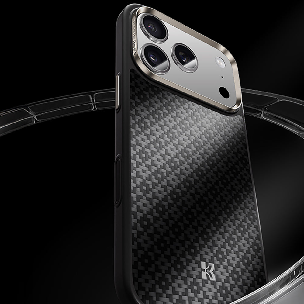 Benks ArmorPro ArmorGrid Serisi iPhone 17 Pro Max M-Safe Şarj Özellikli Kevlar Kılıf