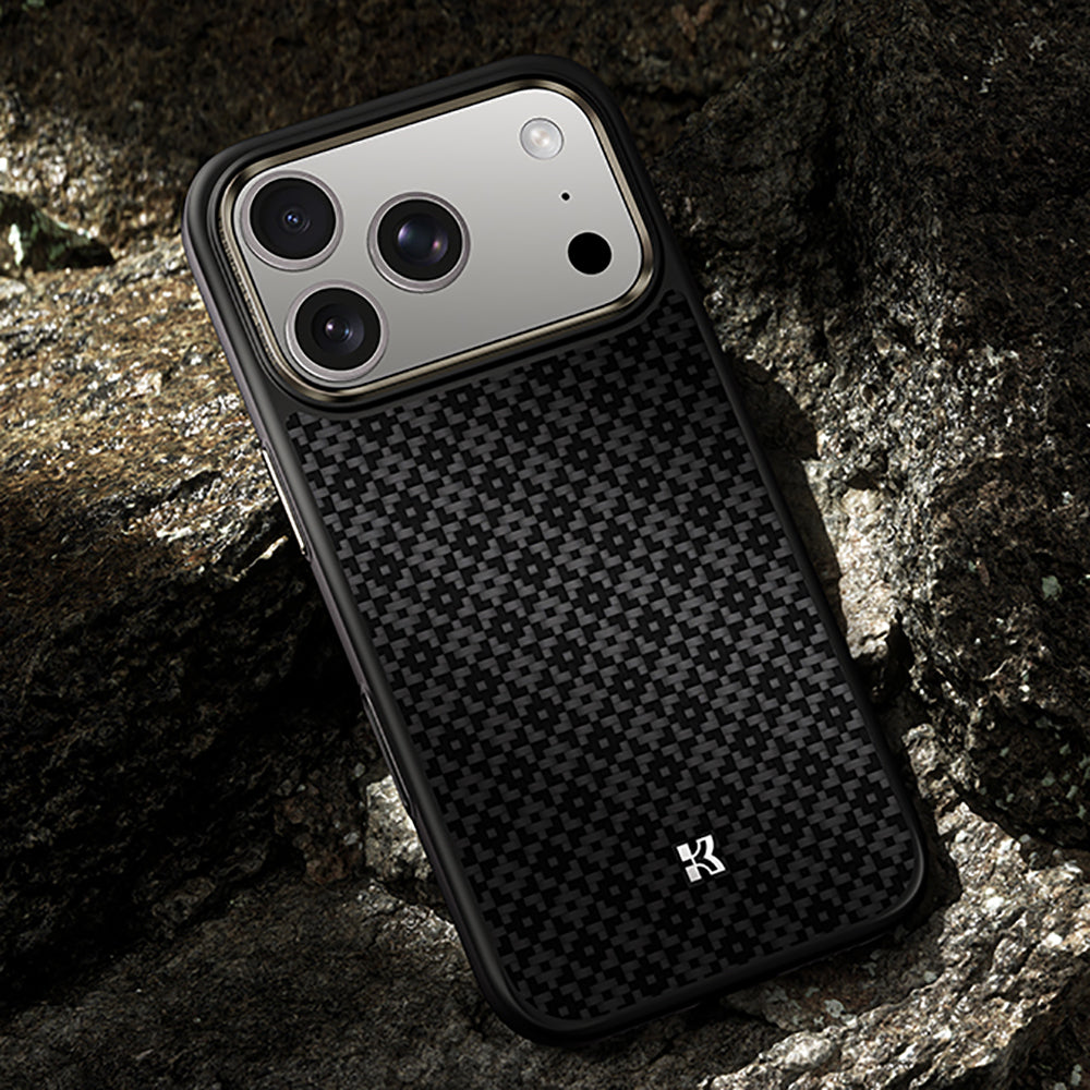 Benks ArmorPro ArmorGrid Serisi iPhone 17 Pro Max M-Safe Şarj Özellikli Kevlar Kılıf