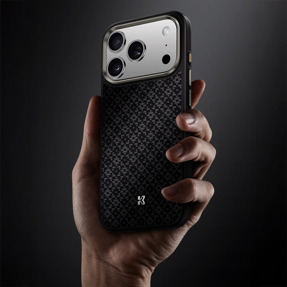 Benks ArmorPro ArmorGrid Serisi iPhone 17 Pro Max M-Safe Şarj Özellikli Kevlar Kılıf