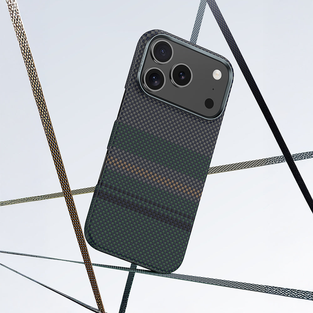 Benks Aurora ArmorPro iPhone 17 Pro Max Magsafe Karbon Fiber Tasarımlı Kevlar Kılıf