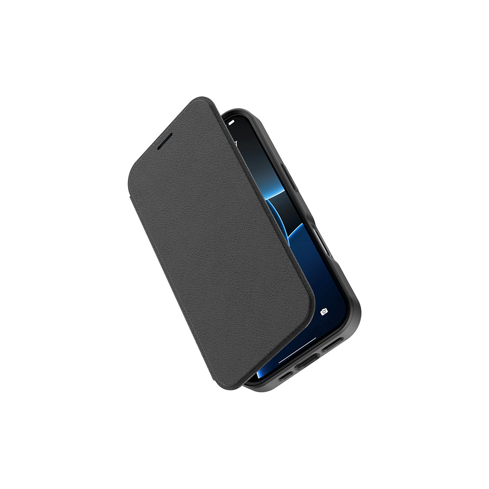 Raptic Air Folio iPhone 17 Pro Max MagSafe Şeffaf Kartlıklı Telefon Kılıfı