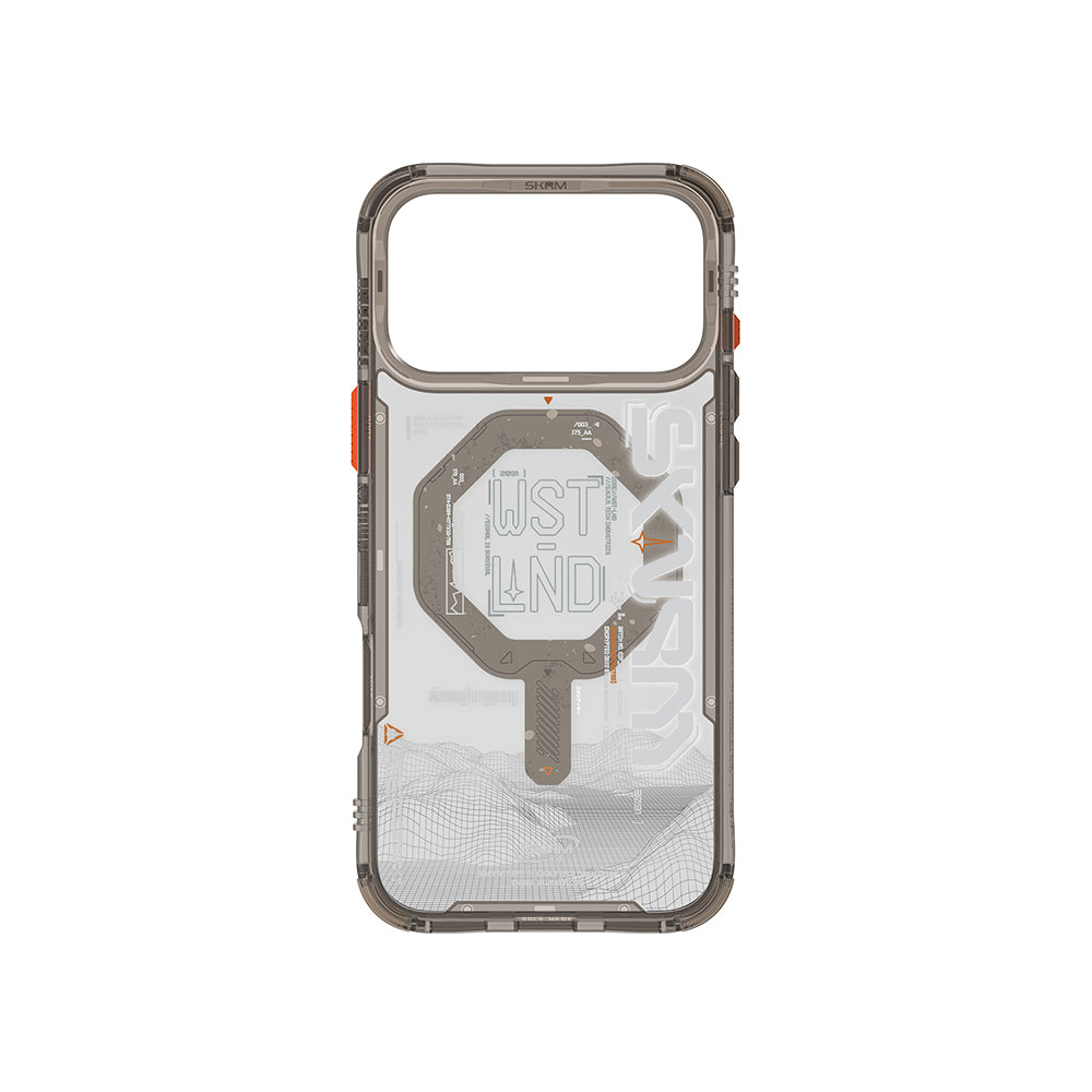 Skinarma Sonix iPhone 17 Pro Max M-safe Şarj Özellikli Yazı Desenli Airbag Tasarımlı Kılıf